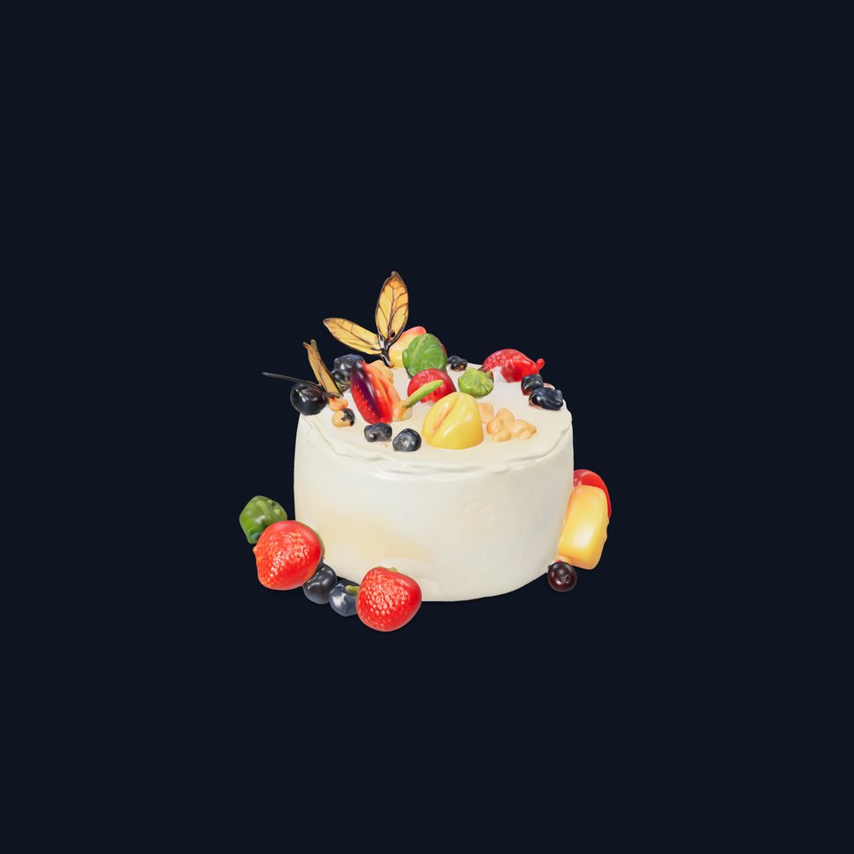 Deluxe Fruit Cake Model Pack with Decorative Elements